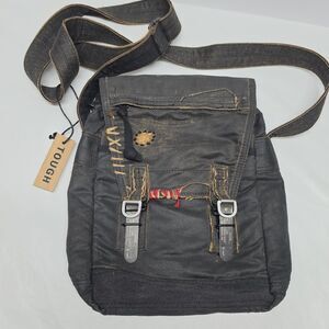 Tough Jeansmith Grunge Crossbody Bag Distressed Y2K Post-Apocalyptic Military